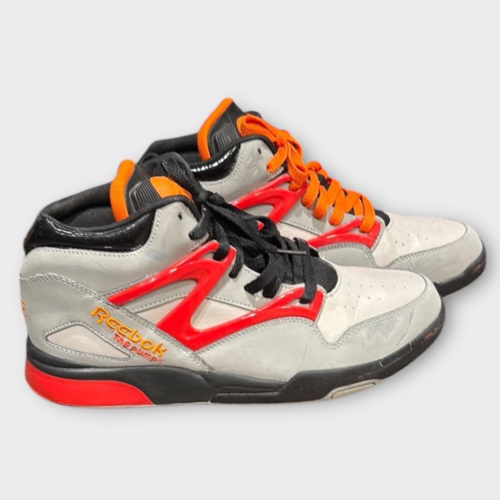 Size 10- Reebok Pump Omni Zone 2 Gray Red Orange Black